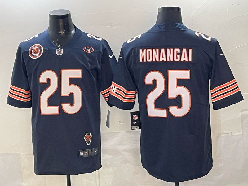 Men 2026 Chicago Bears #25 Monangai Blue Nike Limited NFL Jersey style 07